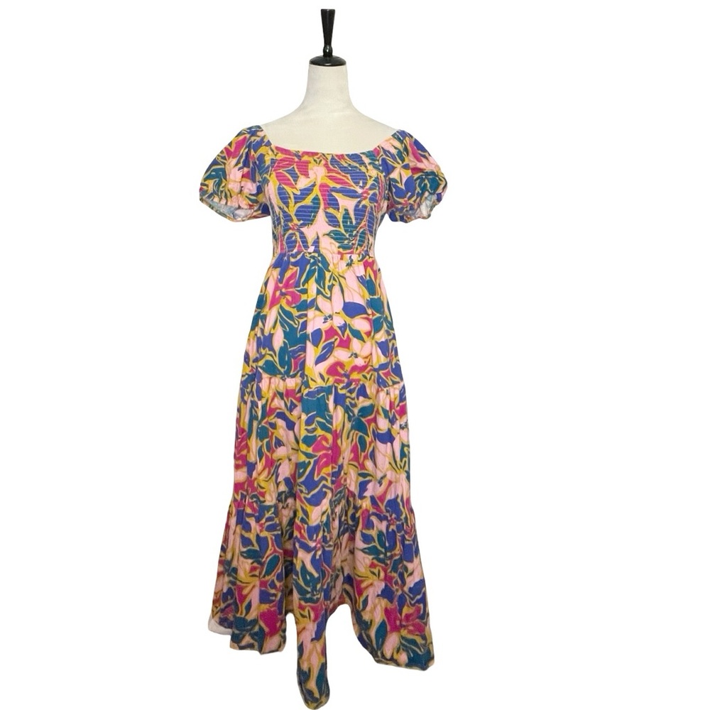 DownEast Colorful Smocked Dress